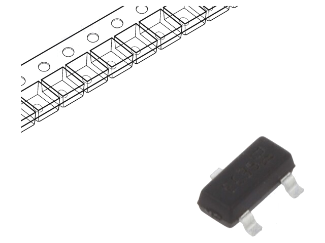 Diode: TVS netwerk; 38V; 3A; 230W; tweerichtings-,dubbel; SOT23-3 Diode: TVS netwerk; 38V; 3A; 230W; tweerichtings-,dubbel; SOT23-3